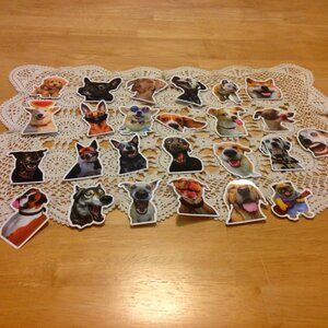 Weird, funny dog stickers for cellphones, laptop, lockers, crafts, scrapbooking